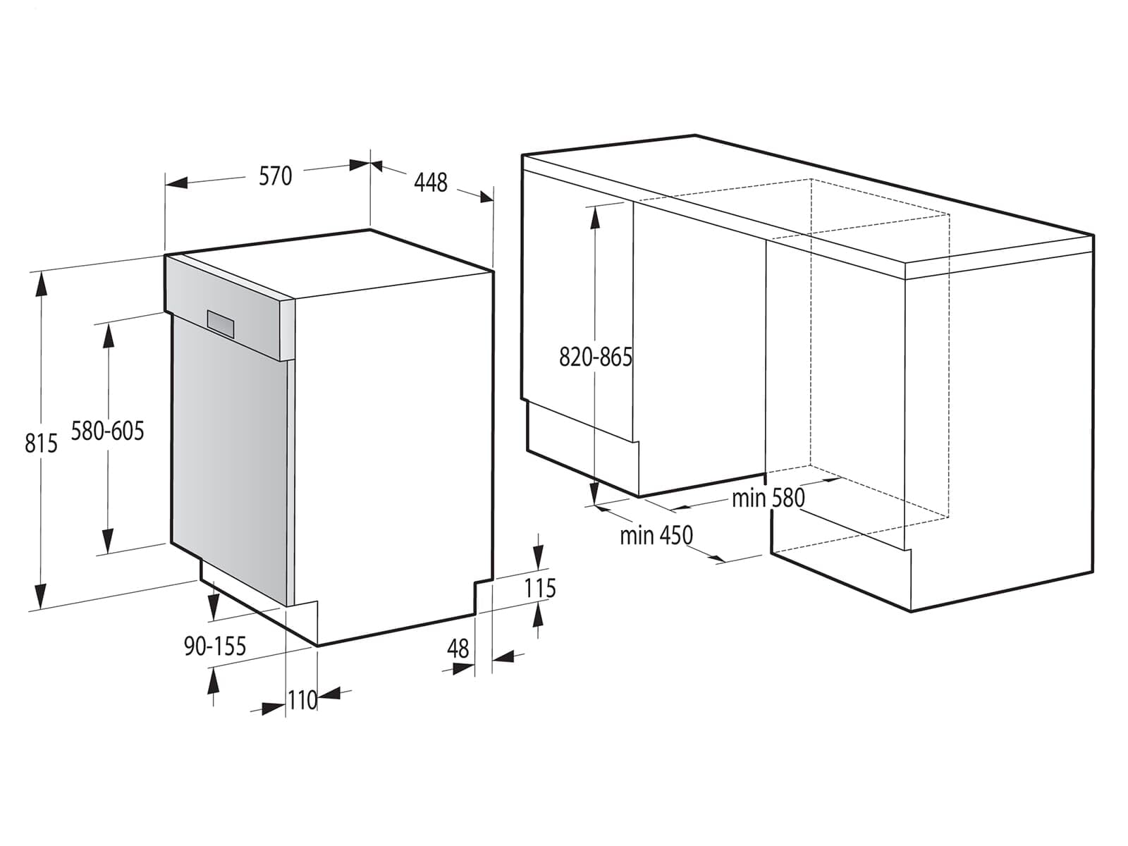 Gorenje GI 561D 10 S - Lavavajillas integrable, 45 cm, 5 programas, protección completa de desbordamiento, 11 techo de medida, apertura automática de puerta, cesta inferior multifuncional