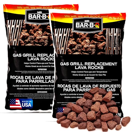7 Lb. Bag of Natural Lava Rocks for Outdoor BBQ Cooking,