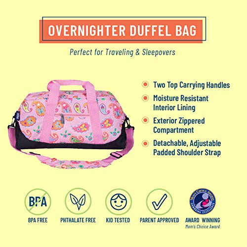 Wildkin Overnighter Duffel Bag and Go Fish! Card Game Bundle: Dive into Fun - Playful Adventures Packed and Ready to Go (Paisley)4