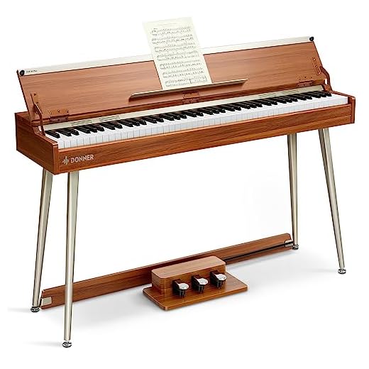 Donner DDP-80 PLUS Digital Piano 88 Key Weighted Keyboard, Home Electric Piano, Supports USB-MIDI & Headphones Connection, Semi-open Cover Designed, with Metal Three Pedal, Power Adapter