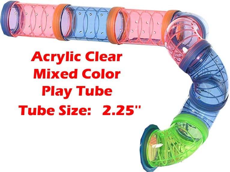 Miniatura 2 de Rosa Gran Torre Gemela Habitat Hámster Mansion Roedor Gerbos Ratones Ratón Pequeño Animal Casa Jaula con tubo de cruce superior túnel extensible y