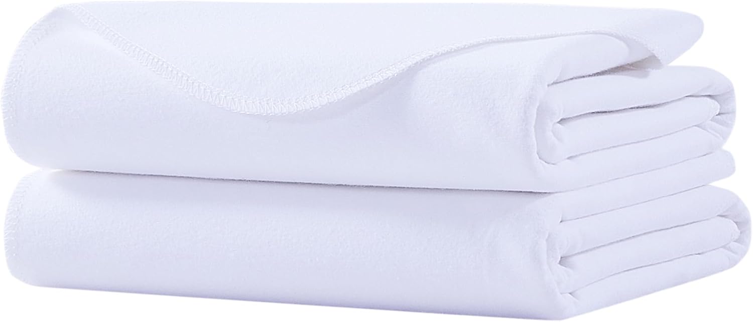 Washable Underpads, 34" x 72" (Pack of 2) Extra Heavy Absorbency ,100% Waterproof Mattress Protector,Flannel Cotton Underpads for Kids, Adults,Pets,Bed, Couch, Sofa, Floor,Home