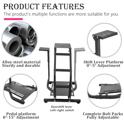 Soporte ajustable para volante para simuladores de carreras, compatible con la mayoría de ruedas de carreras, mejora la experiencia de juego