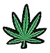 Produktbild Bestellmich Cannabis Blatt Aufnäher Bügelbild Patch Applikation