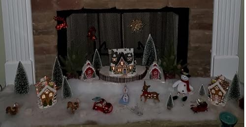 Mini Pine Trees, Mini Christmas Trees With Wood Base, 39 Pieces, Artificial Trees In 2.5"-9"(6.5-23 Cm), Bottle Brush Trees, Tabletop Trees For Xmas Home Table Decor And Miniature Scenes (Blue Green) #TOP1