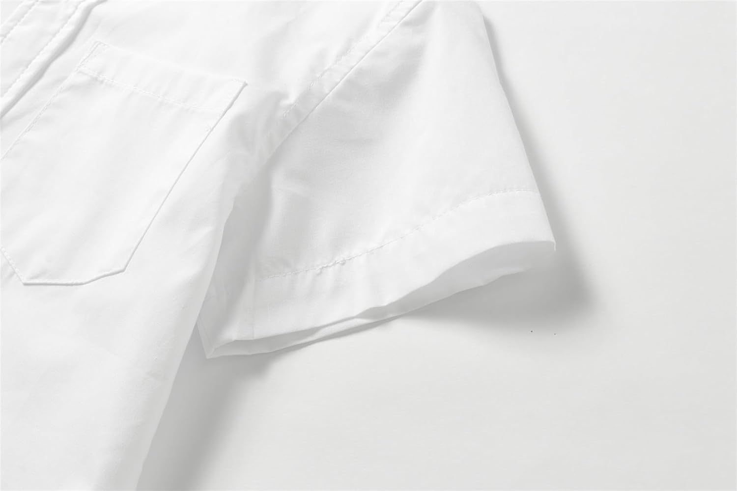Mud Kingdom Boys White Dress Shirts Button Down Top with Short Sleeve Summer - Image 5