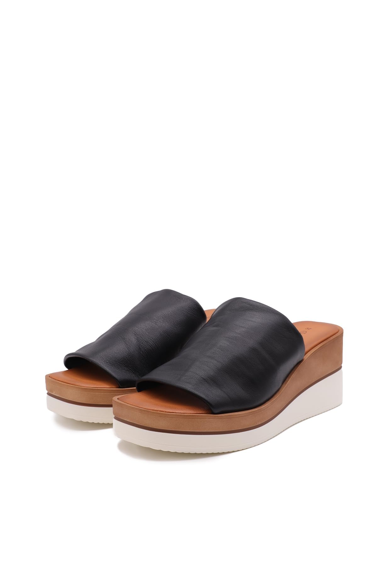 QUEEN HELENA Sabot in Pelle Sandali con Zeppa Donna 15998
