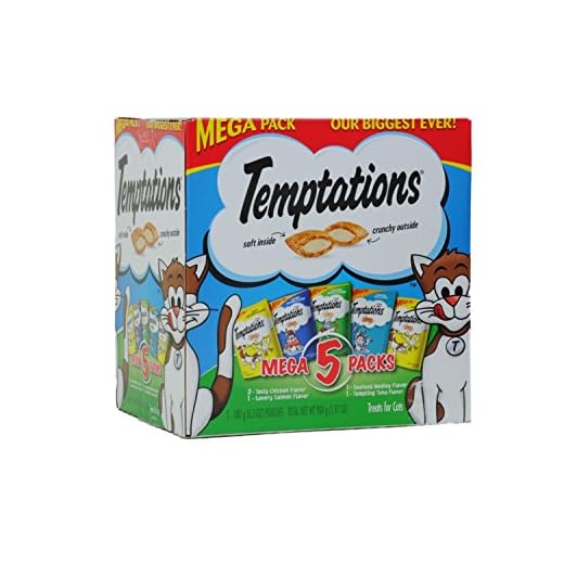Temptations Whiskas Mega Pack Cat Treats, Assorted Flavors, 6.3 Oz, 5 Pack