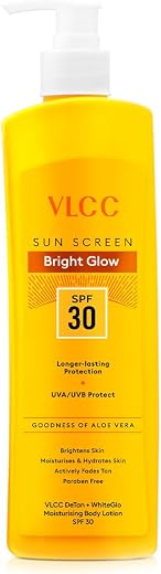VLCC Bright Glow Sunscreen Body Lotion SPF 30 PA+++ | Brightens and Moisturises Skin. With Cocoa &amp; Shea Butter, Aloe vera...