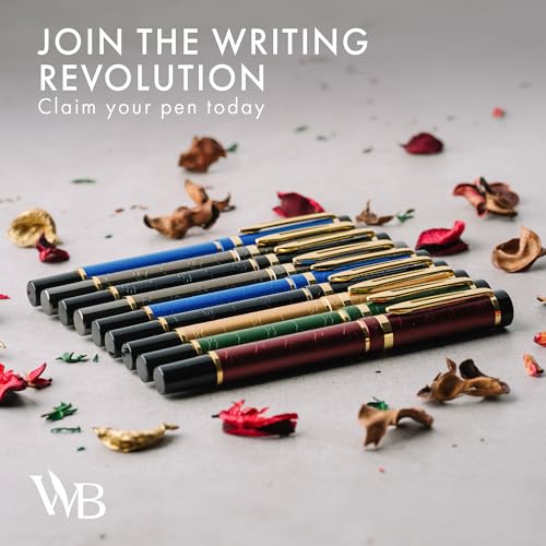 Image of Wordsworth & Black Primori Luxury Fountain Pen Set for Writing, Medium Nib | Stunning Gold, Gift for Men Women, Metal Body, 18K German Iridium, Calligraphy, Converter + 24 Ink Cartridges, Refillable