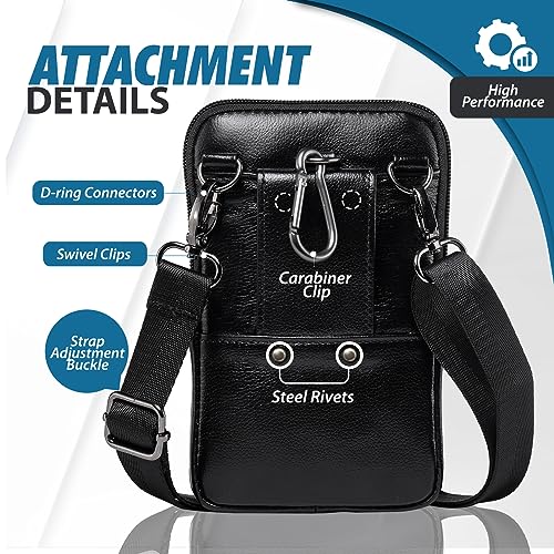 Hengwin Crossbody Phone Bag, Waist Mobile Phone Holder For iPhone 16 15 14 13 12 11 Pro Max, 16 15 14 Plus XS Max - Image 4