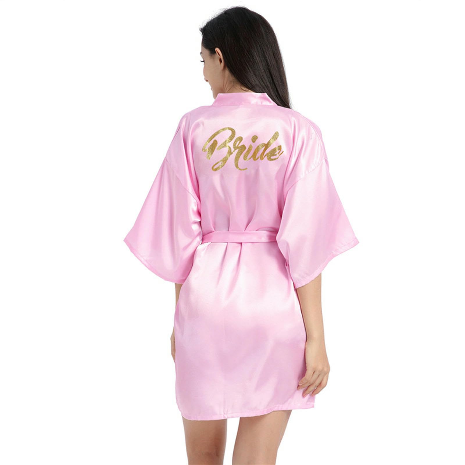 Camicia Notte Donna Wedding Wedding Wedding Weight Hot Stamping Gold Letter Night Hot Nightwown Female Summer Shin Cardigan Bridal-illuminare La Polvere-2xl