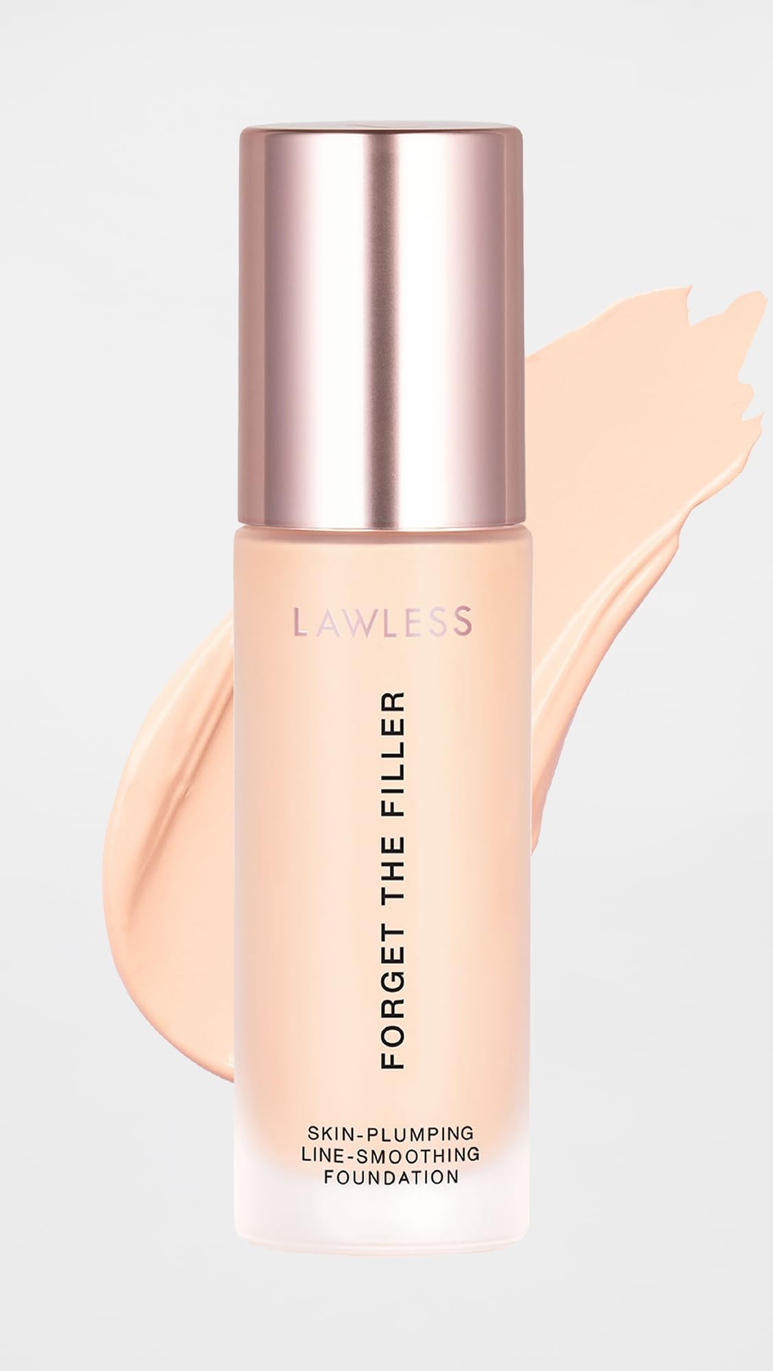 LAWLESS Women's Forget the Filler Skin-Plumping Line-Smoothing Foundation, 2F, fair with neutral undertones, 1.0 Ounce