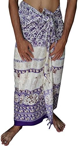 AromD Unisex Elephant Classic Sarong Swimsuite Cover-up, Purple