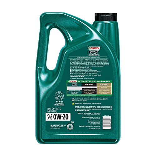 Image of Castrol 03060 GTX Magnatec 0W-20 Car Motor Oil - 5 Quart