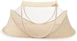 Berço Portátil com Mosquiteiro para Bebê, Cama Ninho Dobrável Acolchoada, Ideal para Viagem, Proteção Contra Mosquitos para Recém-Nascido, Compacto e Confortável