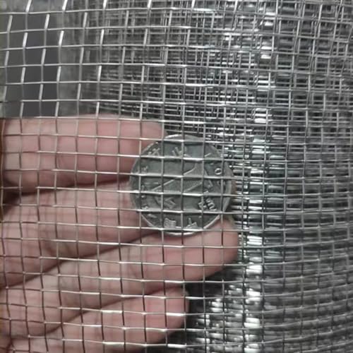 HEFJIAYCIQ Heavy Duty Stainless Steel Mesh Screen, 5 Mesh - Wire Diameter 0.6Mm - Hole 4.5Mm - No Easily Rust Metal Air Bricks Screen for BBQ, Roof, Wall, Fireplace Flue,Silver,1x1m(39x39inch)