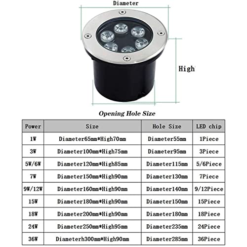 Spot LED encastrable extérieur bâtiment éclairage sol chemin terrasse étanche - 3