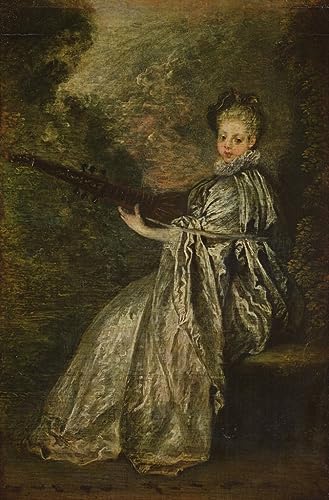 Impression sur toile la Finette Watteau pour habiller un mur vide de salon 60x90cm