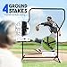 Yes4All Z Screen Baseball Net for Home Batting Cage with 2 Basic Baseballs and Carry Bag Included, Baseball & Softball Screen, 7x5ft No Wheel Baseball Pitching Net, Black
