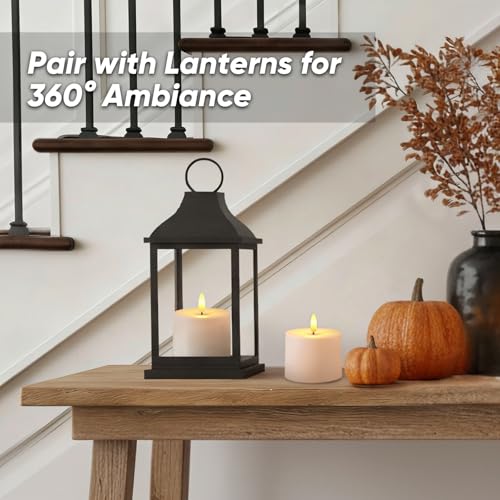 Image of Raycare 3 inchx2.5 inch White Outdoor Waterproof Flameless Candles with Remote and Timer, Realistic LED Candles, Battery Operated Electric Fake Pillar Candles for Porch, Patio, Garden, Set of 2