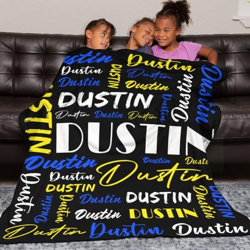 Personalized Blankets for Kids with Names Customized Blankets with Name for Adult Custom Blanket Gift for Birthday Christmas Valentines Day Gift