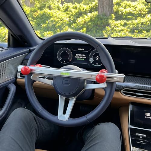 Image of Steering Wheel Level Alignment Tool with Magnetic Torpedo Level - Adjustable 8-15 Inch Universal Fit for DIY Alignment