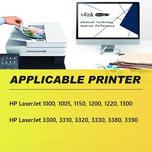 V4Ink Compatible Toner Cartridge Replacement For Hp 15X C7115X 13X Q2613X High-Yield Work With Laserjet 1000 1005 1200 1220 3300 3310 3320 3330 3380 1300 1150 Series, 2-Pack #TOP2