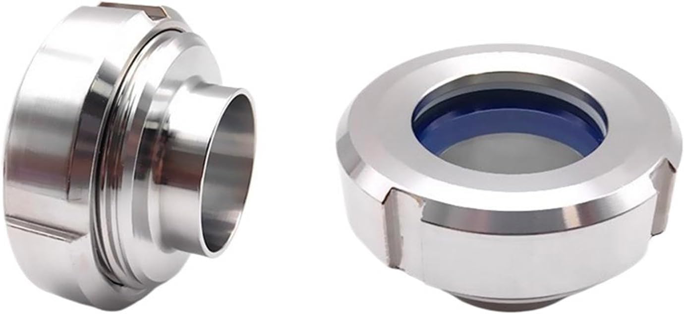 SMS Threaded Sight Glass OD25-108mm SS304 Stainless Steel Welded Observation Mirror(OD 25mm)