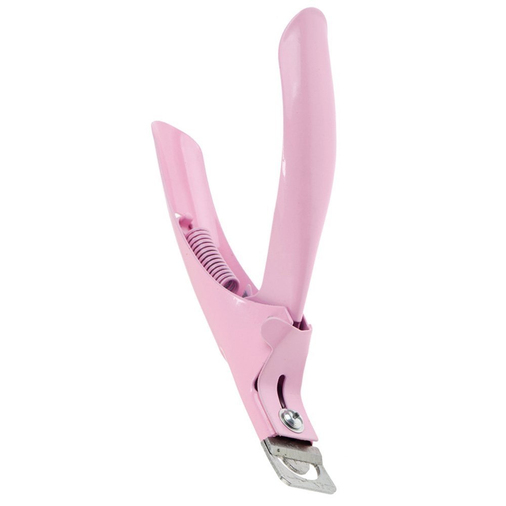 Pink Nail Clipper Manicure Tool Acrylic Gel False Nail Clipper/Edge Cutter Tips Nail Professional by Boolavard® TM