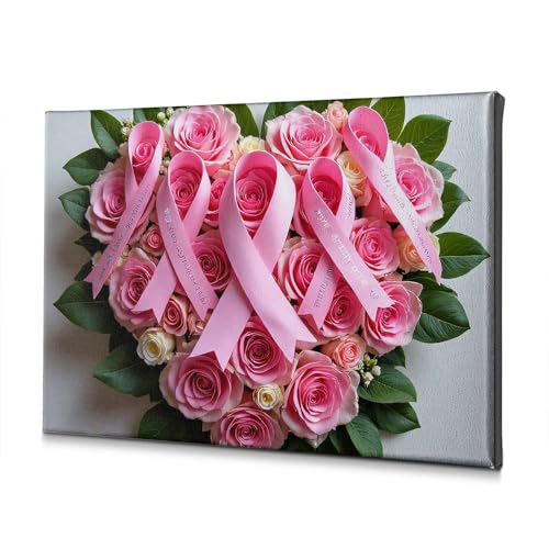 Tableau de salle de bain haut de gamme bouquet de rubans roses en toile