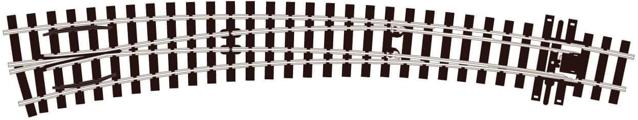 Curved Left-Hand Turnout, Peco SL-E1487, H0m, Code 75