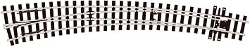 Curved Left-Hand Turnout, Peco SL-E1487, H0m, Code 75