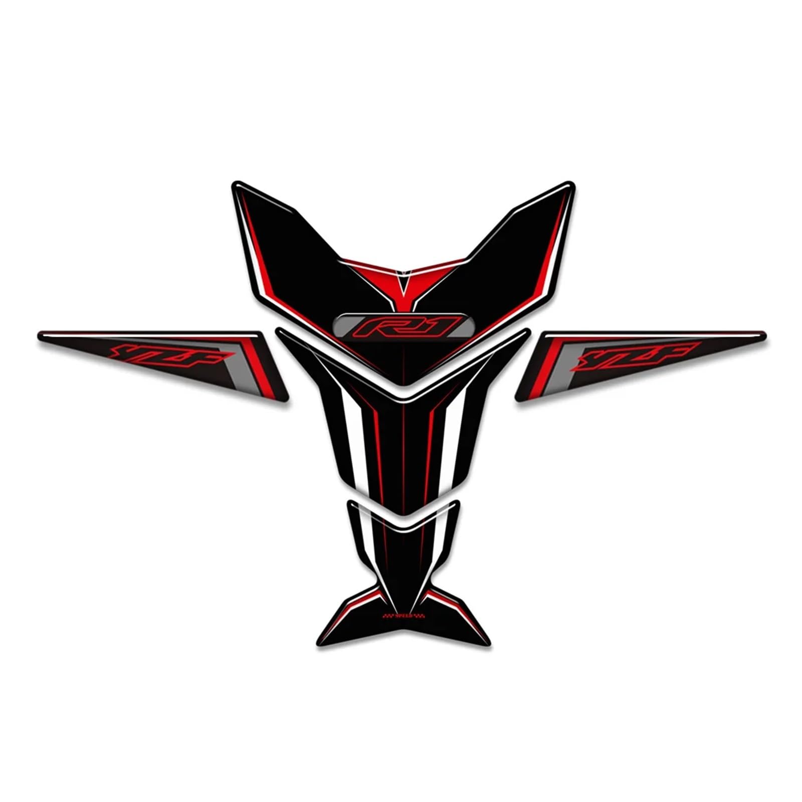 Decoration for Yamaha YZF-R3 YZFR3 YZF R3 Fuel Tank Pad Side Knee Fairing Fender Stickers Protector(Red)