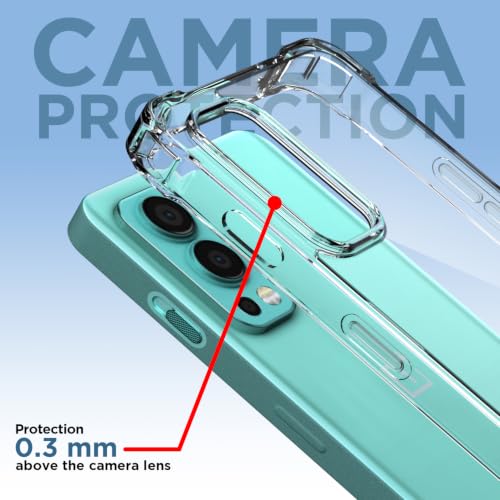 Image of Outlouders Back Cover for Oneplus Nord 2 5G Clear Transparent PC + TPU Bumper Case with Raised Edges for Shockproof Protection (Transparent)