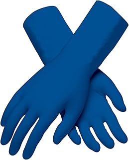 Industrial Grade Extra Thick Disposable Latex Glove, Powdered with Fully Textured Grip Ambi Thix Latex 13mil 12