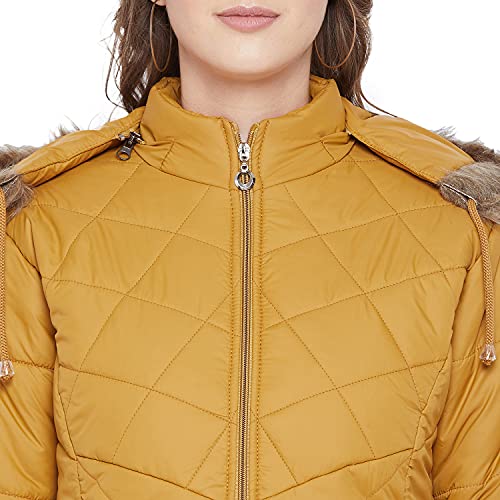 Image of VERO AMORE Women's Black winter wear full sleeve solid parka Jacket-2175A