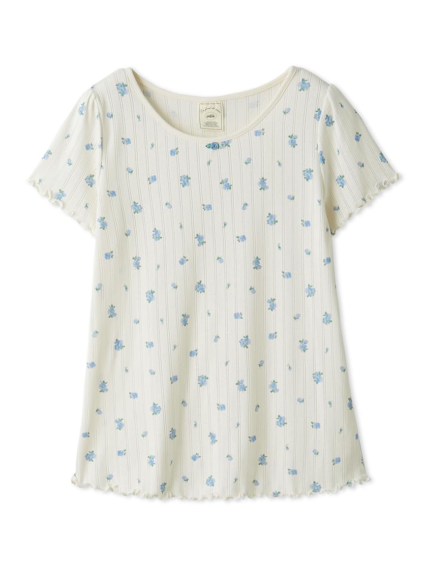 [ジェラート ピケ] リトルローズ柄針抜きプルオーバー PWCT254244 レディース