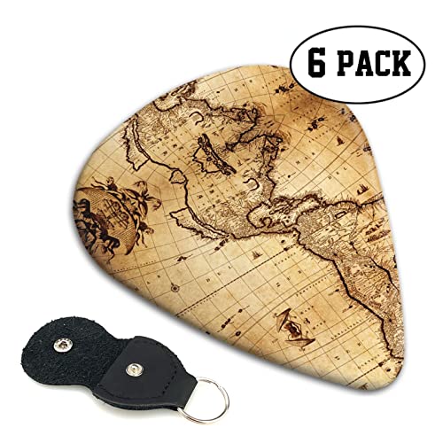 Lot de 6 médiators carte du monde pour guitare acoustique, guitare électrique, basse, ukulélé – fins, moyens et épais. - Les Beatles, Paul McCartney, John Lennon, RIngo Starr, George Harrison Lot de 6 médiators carte du monde pour guitare acoustique, guitare électrique, basse, ukulélé – fins, moyens et épais. – Image 3