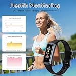 Fitness Tracker with 24/7 Heart Rate, Blood Oxygen Blood Pressure Sleep Monitor, Activity Trackers 5 ATM Waterproof,Step Calorie Counter Pedometer Health Smart Watch for Women Men - Image 5