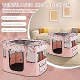 PRITOK Foldable Pet Playpen: Portable Dog Cat Playpen, 600D Oxford Indoor/Outdoor Pet Tent with Carry Bag​, Breathable Mesh for Indoor Outdoor Puppy Rabbits Hamster Small Animals (PINK) - Image 5