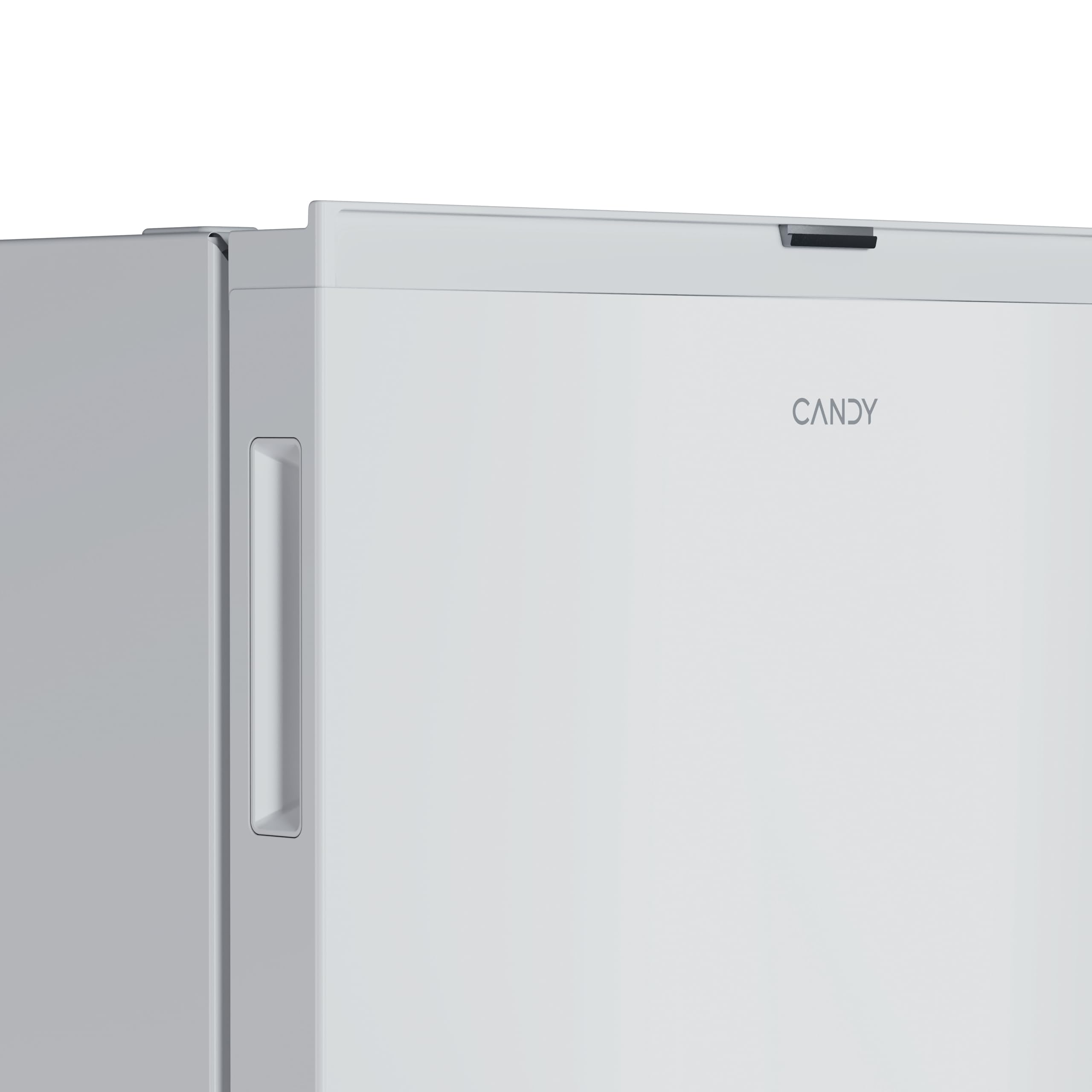 Candy CNOQ2S58EW, mini frigorifero con congelatore, larghezza 54,5 x 85 cm, 129 l, 2 ripiani, 3 balconi, 1 cassetto, controllo meccanico della temperatura, illuminazione a LED, altezza regolabile, 37