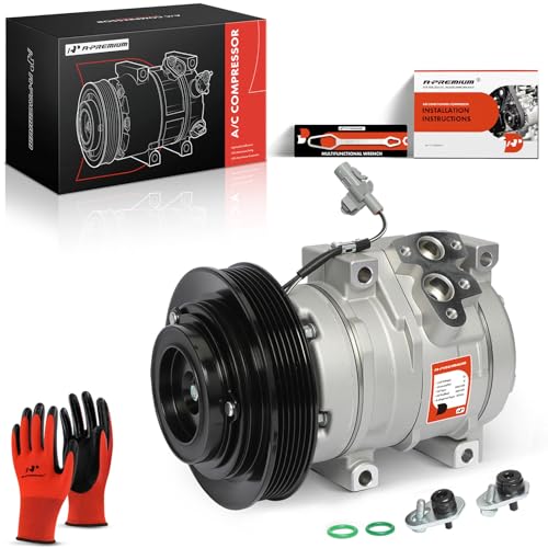 A-Premium Air Conditioner AC Compressor with Clutch Compatible with Toyota Corolla 1.8L 2003-2008, Matrix 1.8L 2003-2008