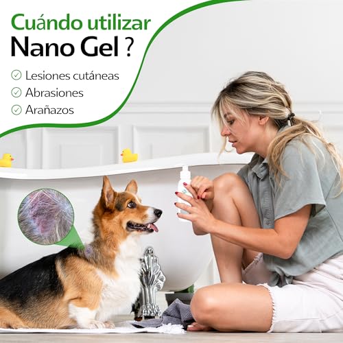 Aldivet Regenerierendes und Wiederaufbaugel für Gewebe bei Hunden, Katzen, Nagern, Wundheilungen, Verbrennungen und Kratzern, tiefe Flüssigkeitszufuhr, beruhigt Reizungen und Juckreiz, schützt 125 ml