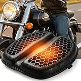 Coussin de siège de moto – Coussinets en gel rafraîchissant, structure en nid d'abeille 3D, absorption des chocs et antidérapant, protections de flux d'air en maille respirante, Pour les longs trajets