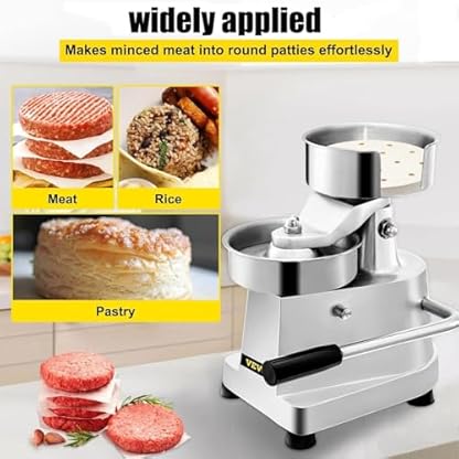 Burger-Maker, Hamburger-Maker, kommerzieller Burger-Press-Maker, Hamburger-Presse aus Edelstahl, Burger-Maschine für Rindfleisch, Schweinefleisch, Hühnchen, vegetarische Patties – Bild 8