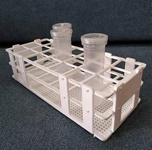 Pocomoco 3 Packs Plastic Test Tube Rack, 21 Holes Lab Test Tube Rack Holder For 30Mm Test Tubes, White, Detachable (21 Holes) #TOP4