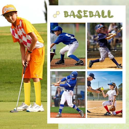 Durio Kids Soft Cotton Toddler Soccer Socks for Girls & Boys - Baseball Socks for Youth3
