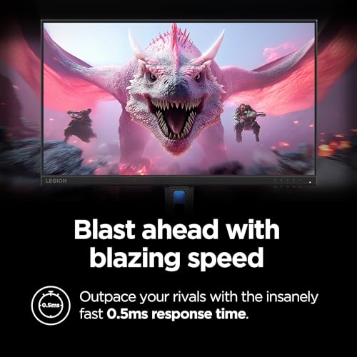 Image of Lenovo Legion R24e - Gaming Monitor - 23.8 inch Flat FHD - 180 Hz - 1ms Response - AMD FreeSync - HDRDecode, HDMI 2.1, DP 1.4, Audio - Lift /Tilt /Pivot /Swivel Stand - Raven Black