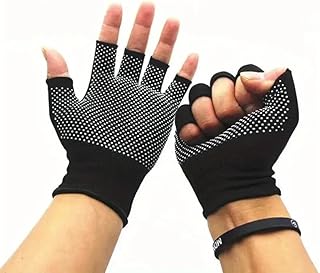 1 par de guantes de ejercicio de medio dedo, antideslizantes, ligeros, para ciclismo, entrenamiento, al aire libre, para hombres y mujeres